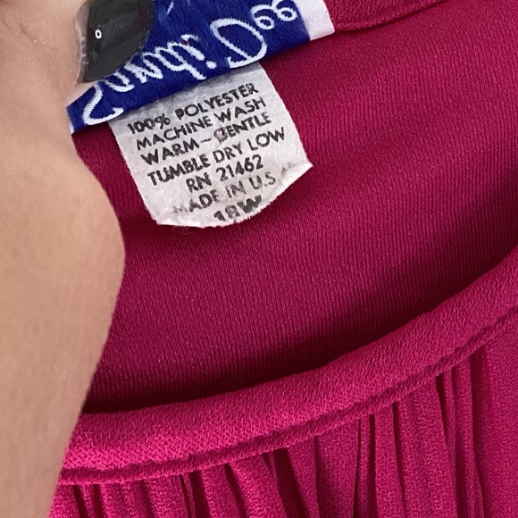 Sandi Dee Vintage Tiered Chiffon Dress 18W - Picture 6 of 10